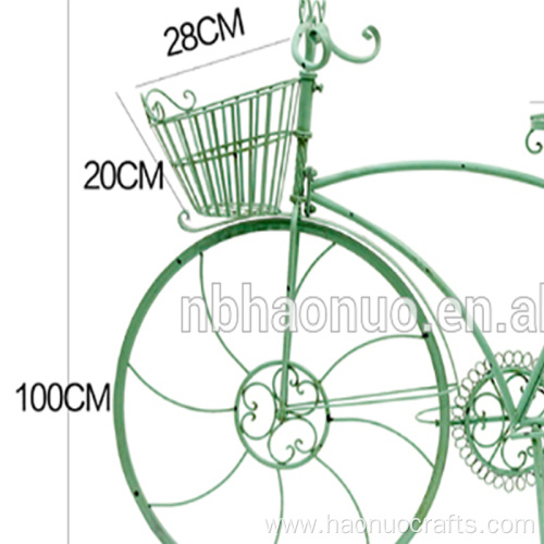 country bike model flower basket on the ground